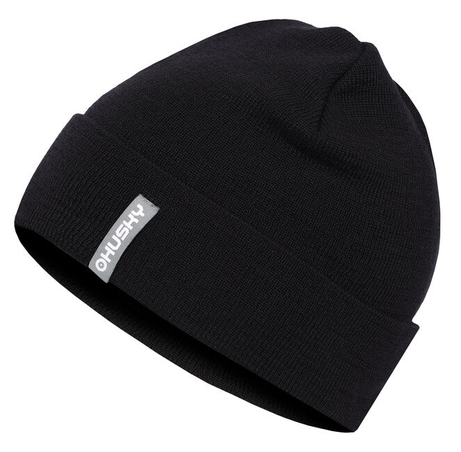 HUSKY Merhat 1 merino muška kapa, crna
