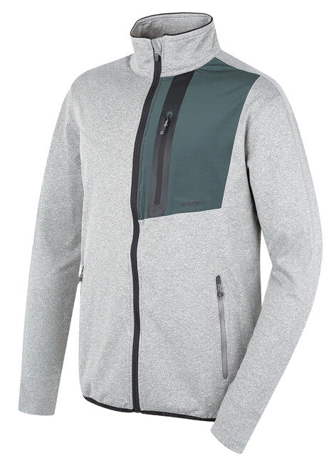 HUSKY Ane muški pulover na zatvarač, grey green