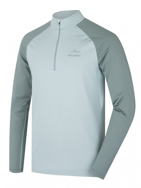 HUSKY Tromi Zip muška termoaktivna majica na zatvaraču, faded green