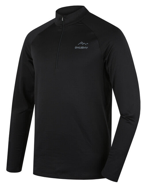 HUSKY Active Winter termo rublje majica dugi rukav TROMI zips, crna, M