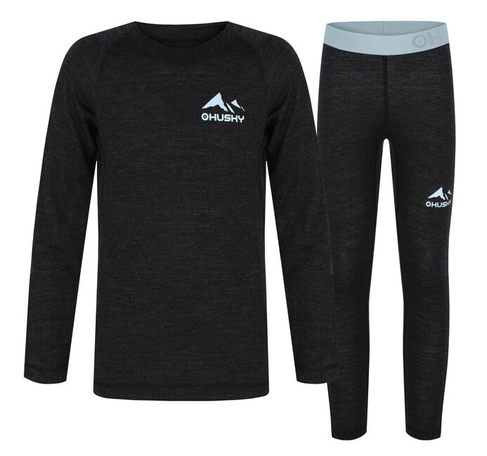 HUSKY Merbo termo rublje Merino set, crno