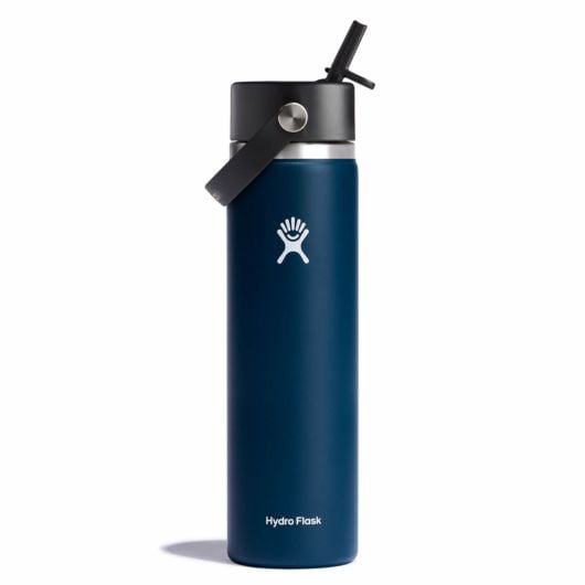 Hydro Flask Wide Mouth termoboca Flex Straw Cap 24 OZ 710 ml široka s nastavkom, indigo