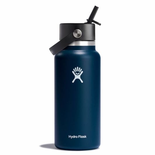 Hydro Flask Wide Mouth termoboca s nastavkom Flex Straw Cap Široka 32 OZ, indigo, 946 ml