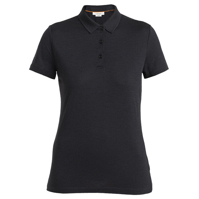 Icebreaker 150 Tech Lite III Merino ženska polo majica s kratkim rukavom, crna
