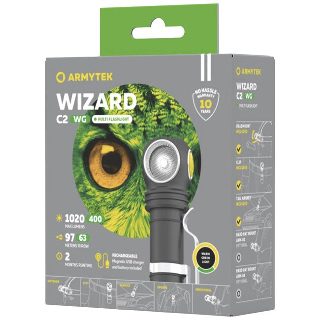 ArmyTek Wizard C2 WG naglavna svjetiljka LED Warm napajanje iz akumulatora 1100 lm
