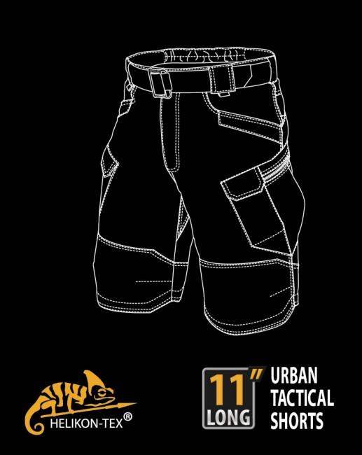 Helikon-Tex Urban Tactical 11" kratke hlače Rip-Stop polycotton, Shadow Grey