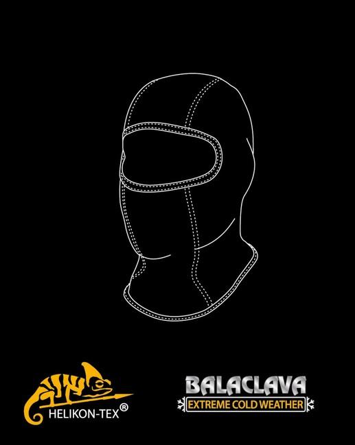 Helikon-Tex Cold balaklava s 1 otvorom, crna