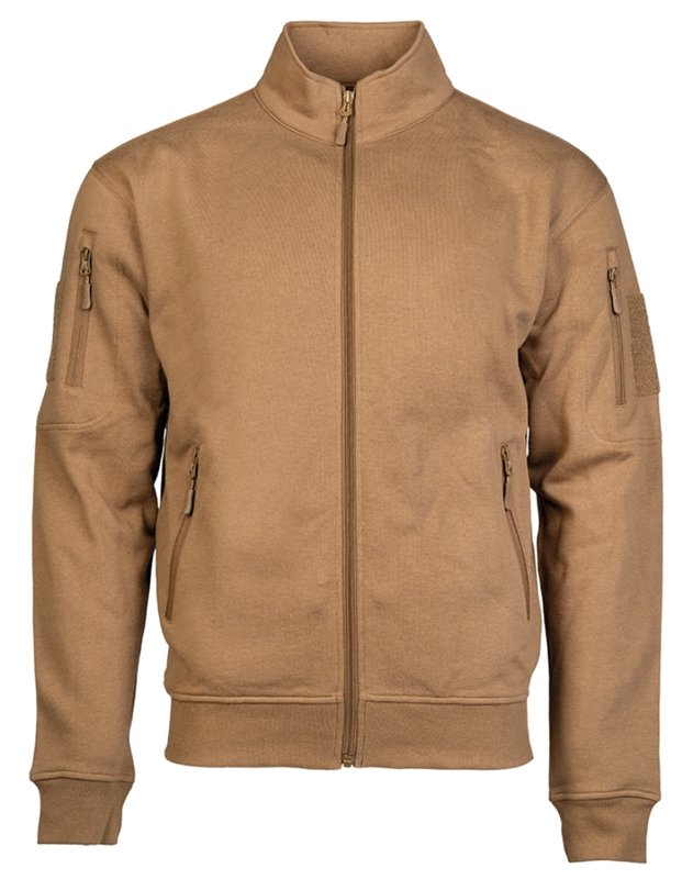 Mil-Tec taktická mikina na zips, dark coyote