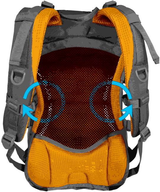 HUSKY Skid 26l turistički / biciklistički ruksak Biciklizam, crn