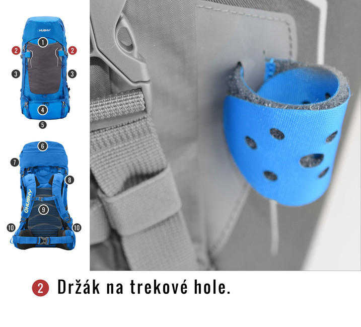 HUSKY Ultralight Rony New ruksak 50l, plavi