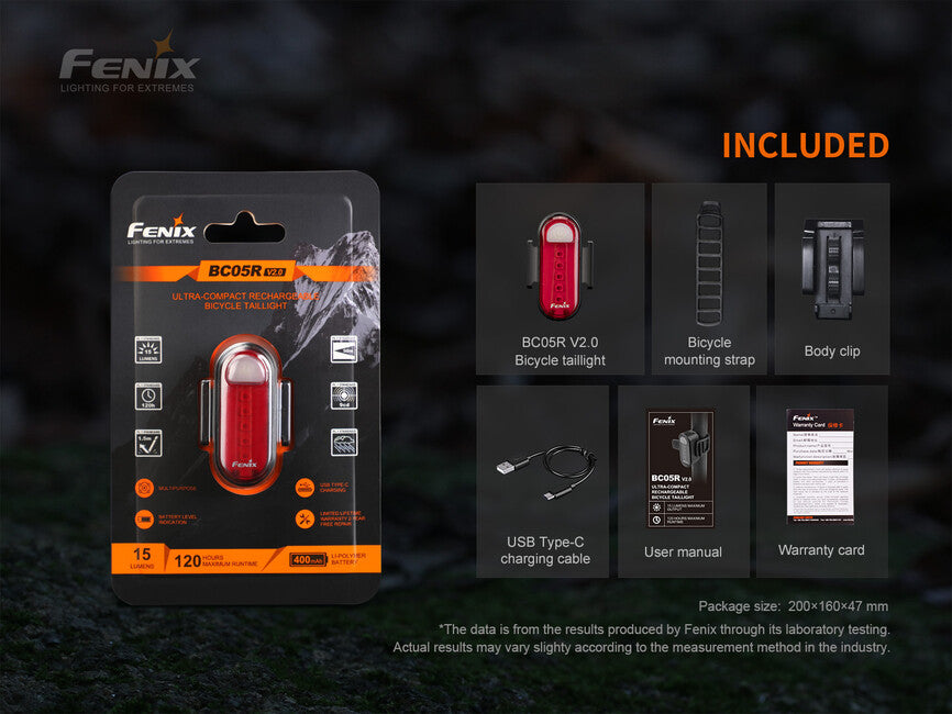 Fenix BC05R V2.0 treptajuće svjetlo, crveno