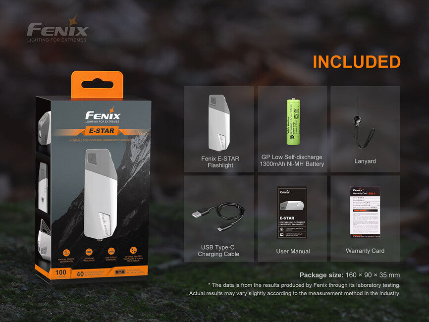 Fenix E-STAR svjetiljka s dinamom