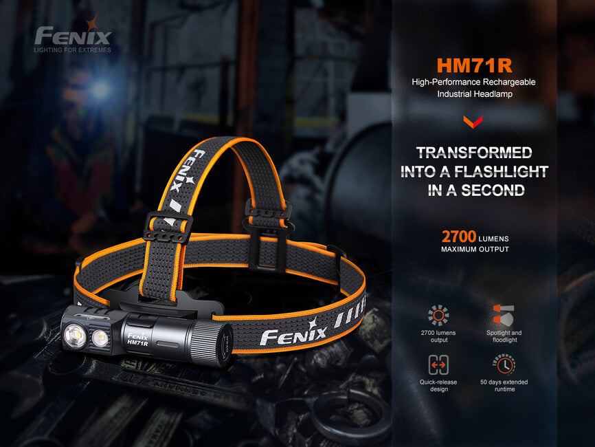 Fenix HM71R naglavna svjetiljka punjiva