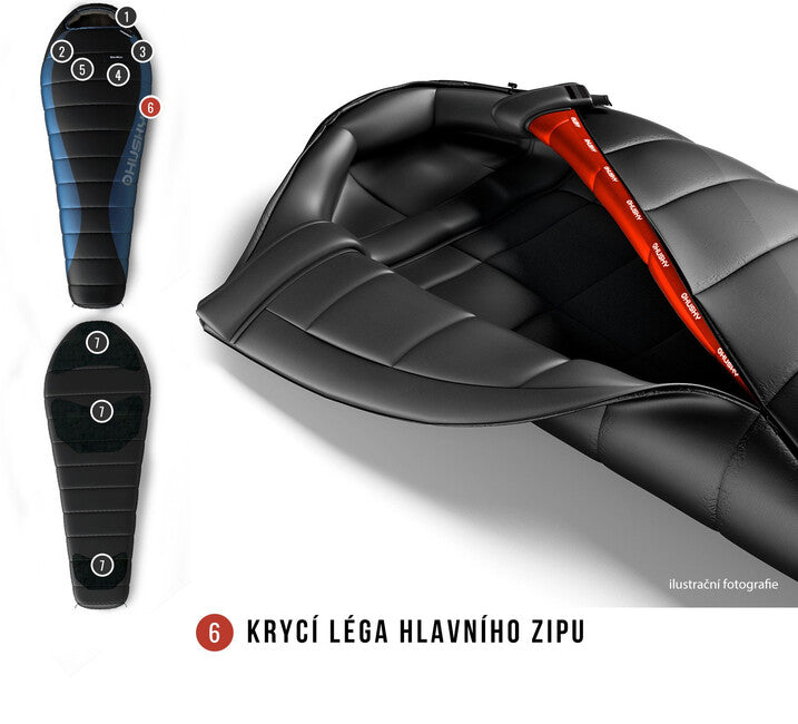 HUSKY Drape perjana vreća za spavanje -20°C, plava