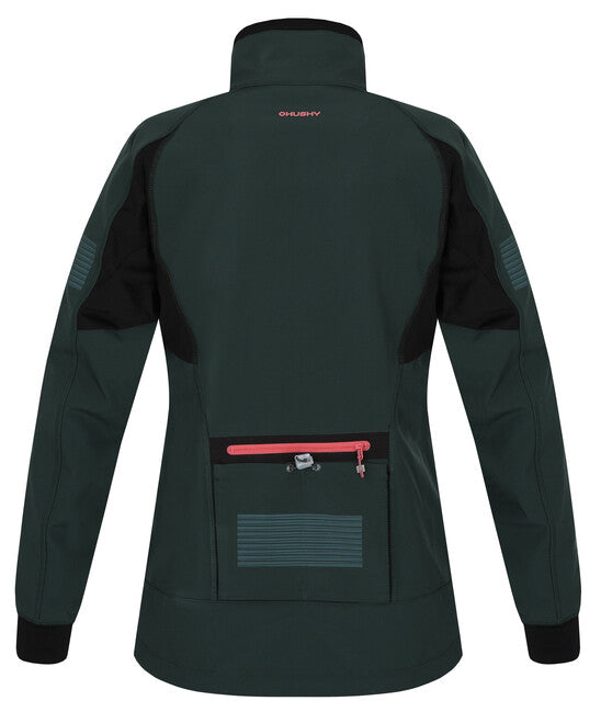 HUSKY Scooby softshell jakna ženska, crnozelena
