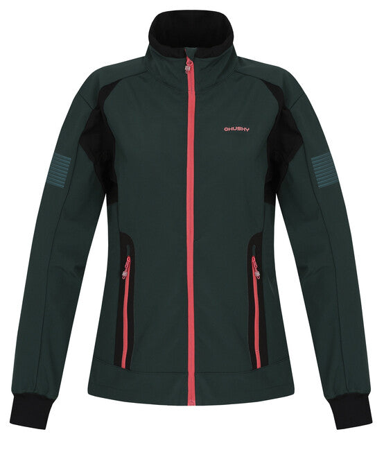 HUSKY Scooby softshell jakna ženska, crnozelena