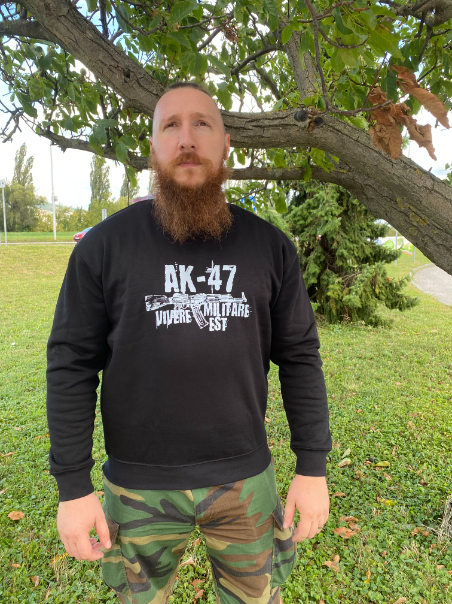 DRAGOWA Seneca AK-47 muški pulover 300 g/m², crni
