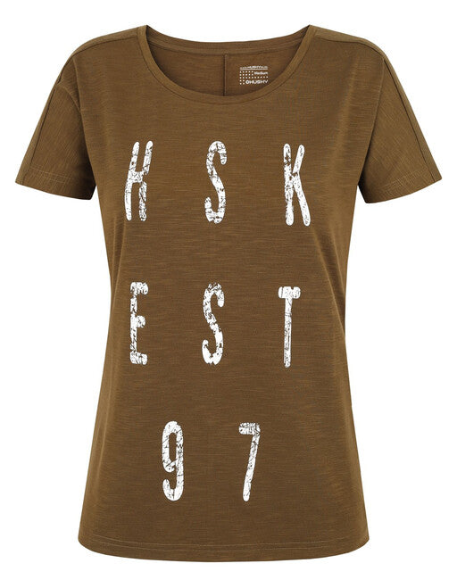 HUSKY Tingl funkcionalna ženska majica, L, tm. khaki