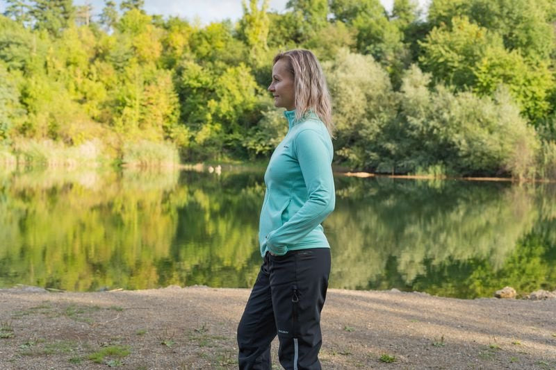 HUSKY Artic Zip pulover ženski na zatvarač, zeleni