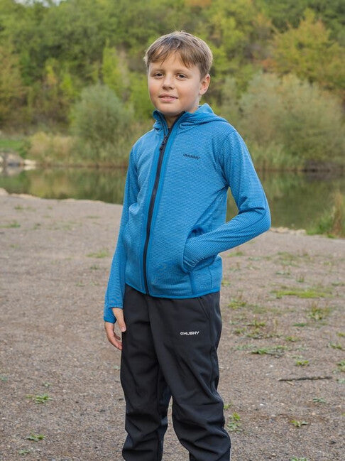 HUSKY Artic Zips K pulover dječji s kapuljačom, plavi/crnomodri