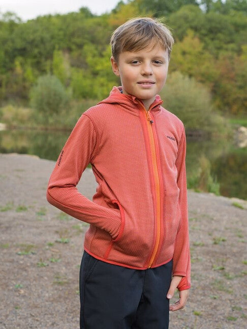 HUSKY Artic Zips K pulover dječji s kapuljačom, crveni/crnomodri