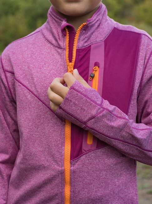 HUSKY Ane K pulover dječji na zatvarač, magenta