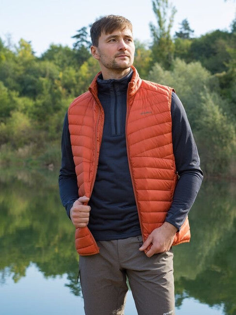 HUSKY Dresles muški perjani prsluk, brick orange
