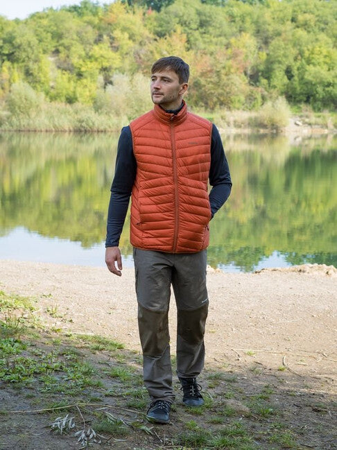 HUSKY Dresles muški perjani prsluk, brick orange