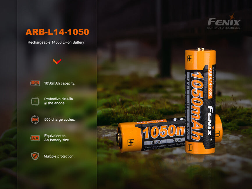 Fenix 14500 baterija 1050 mAh (Li-Ion)