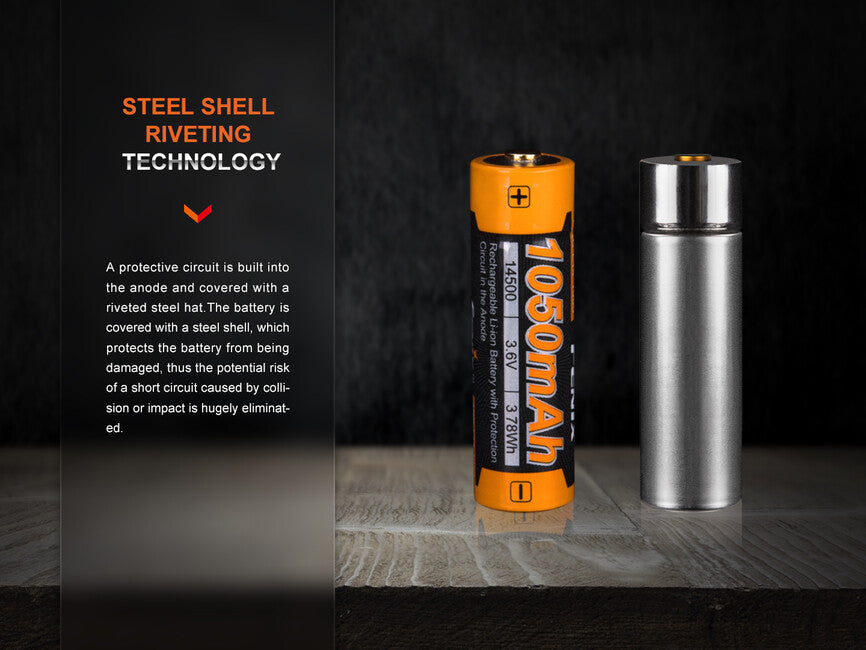 Fenix 14500 baterija 1050 mAh (Li-Ion)