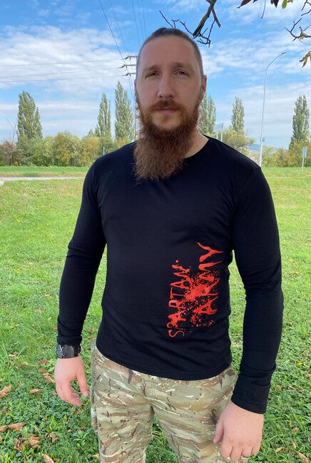 DRAGOWA Fit-T majica s dugim rukavom RedWar 160 g/m², crna
