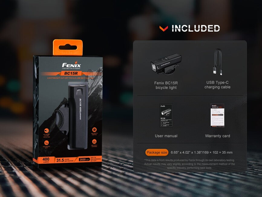Fenix BC15R punjivo biciklističko svjetlo