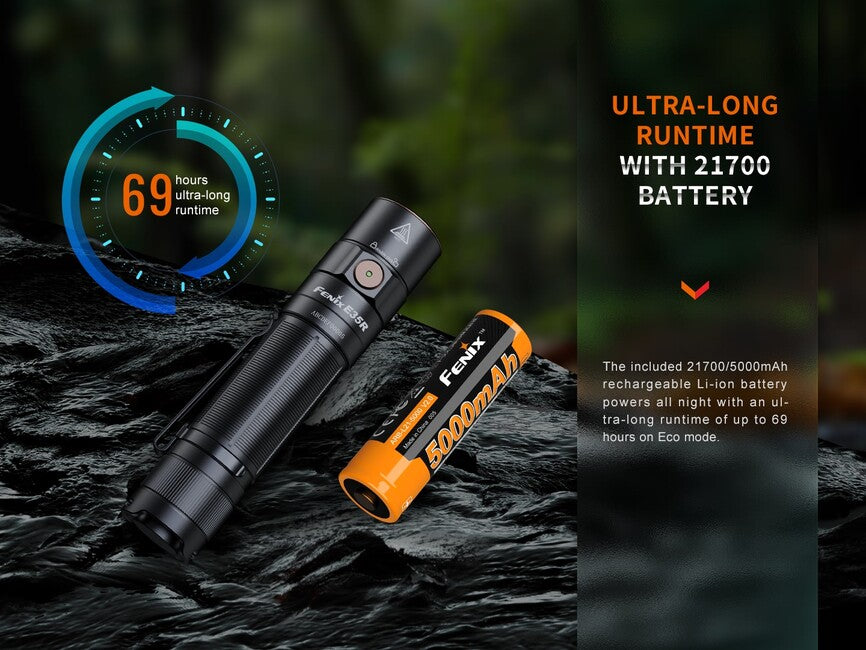 Fenix E35R punjiva džepna svjetiljka i bijeli difuzor AOD-S V2.0