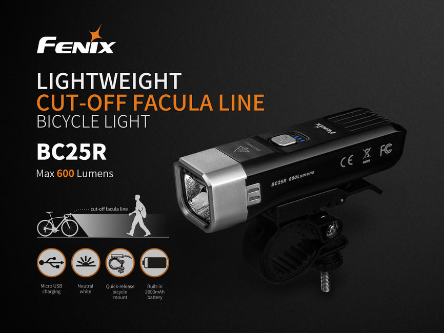 Fenix BC25R biciklistička svjetiljka 600 lumena