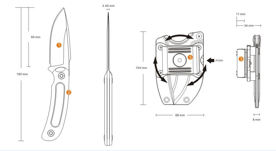 Ruike Hornet F815 nož