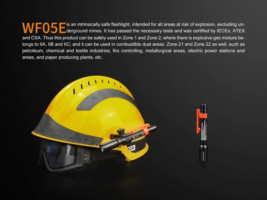 Fenix WF05E profesionalna svjetiljka, Fenix WF05E svjetlo