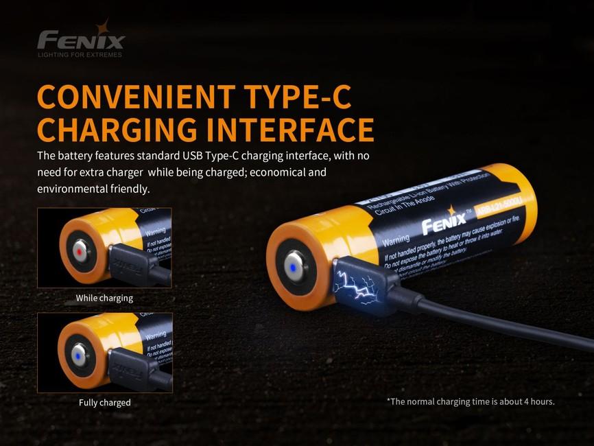 Fenix 21700 punjiva baterija Li-Ion 5000 mAh USB-C