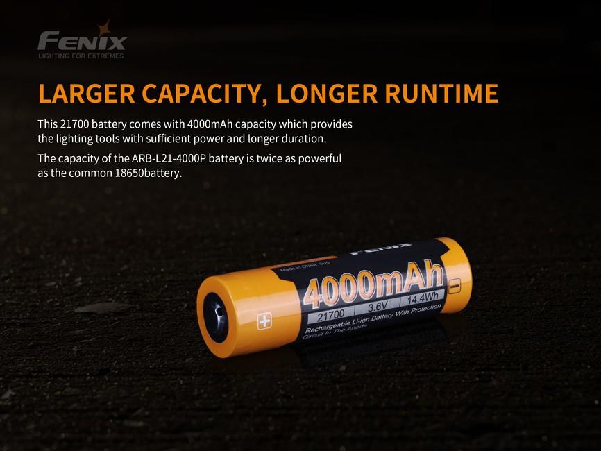 Fenix 21700 punjiva baterija Li-Ion, 4000 mAh