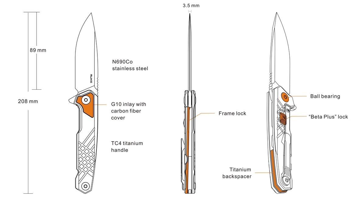 Ruike M875-TZ sklopivi džepni nož