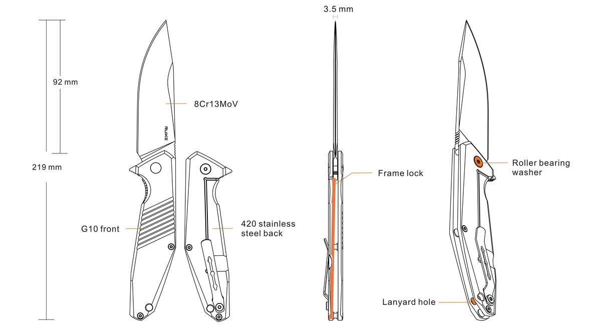 Ruike D191-B sklopivi džepni nož