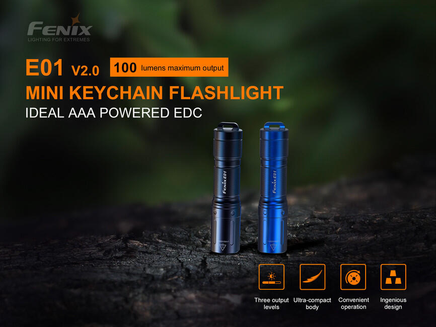 Fenix E01 V2.0 mini svjetiljka, plava