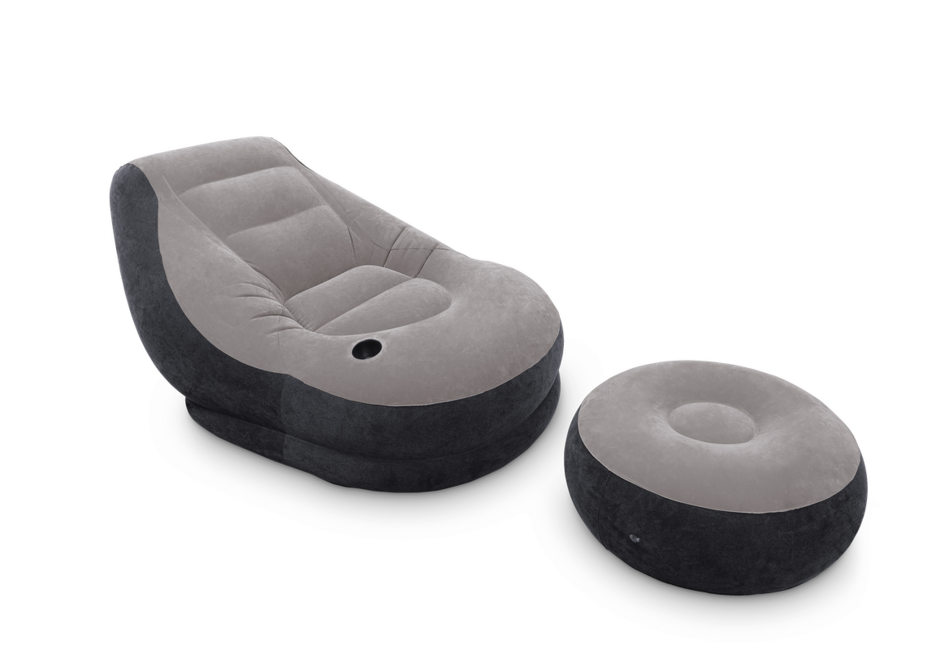 Intex Ultra Lounge udobna fotelja na napuhavanje s podnožnikom