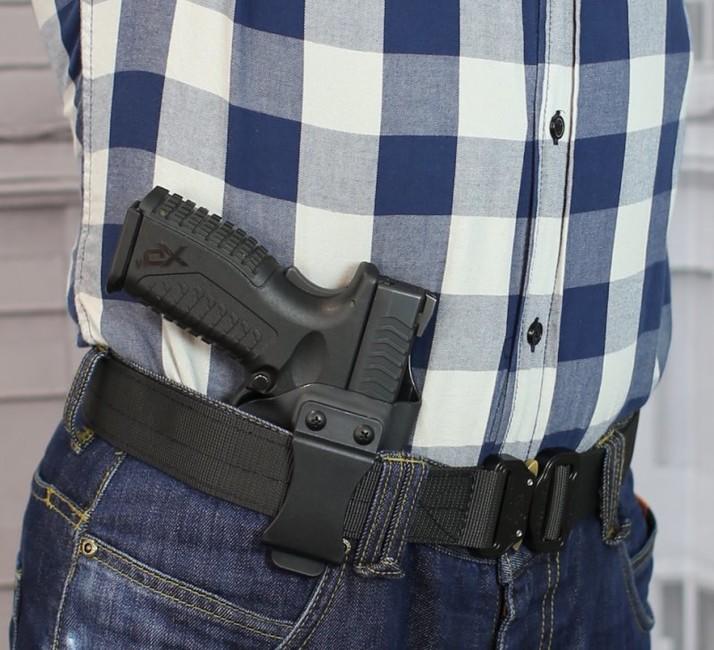 Falco iwb kydex unutarnja pojasna futrola kompatibilna s pištoljem Glock 19, crna desna