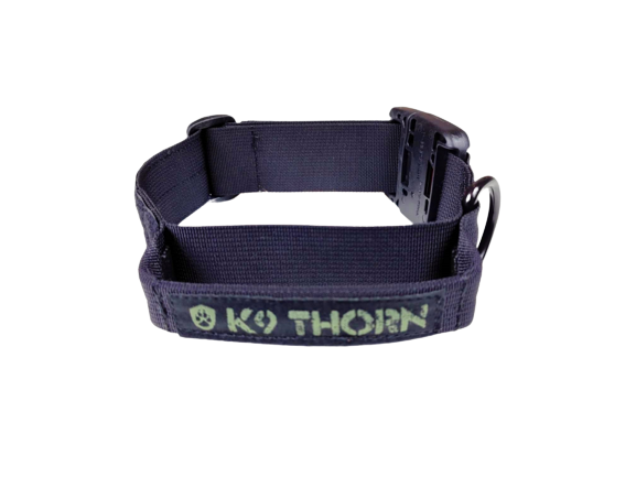 K9 Thorn ogrlica s kopčom ITW Nexus i ručkom, crna