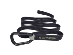 K9 Thorn povodac s karabinerom Petzl, crni, L