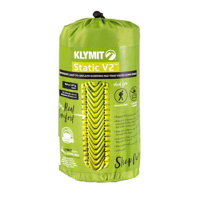 Klymit Static V2 podloga za spavanje, zelena