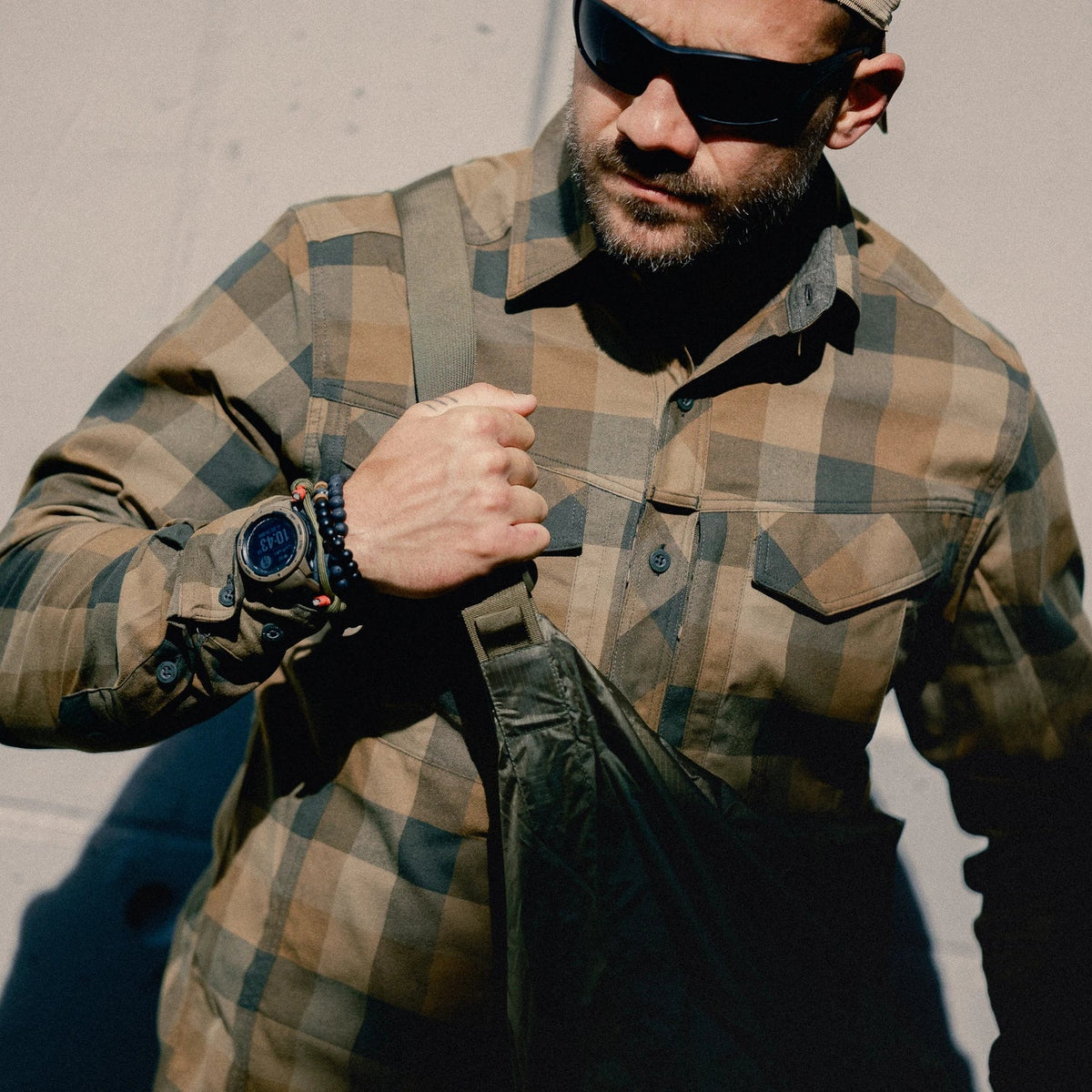 Helikon-Tex Defender Mk2 Nylon Sorona Blend košeľa, Dark Ochre Plaid