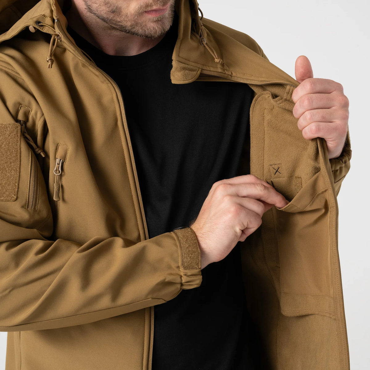 Helikon-Tex GUNFIGHTER bunda Shark Skin, Coyote – detail 9
