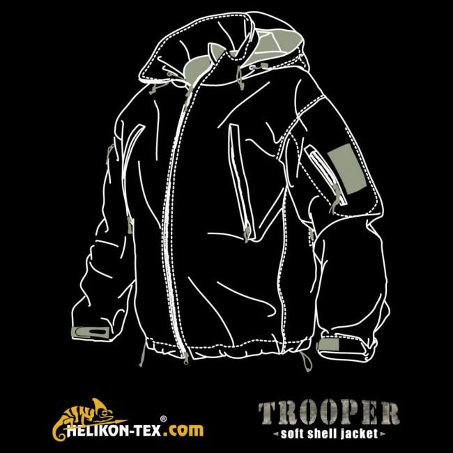 Helikon-Tex Trooper SoftShell jakna, Alpha Green