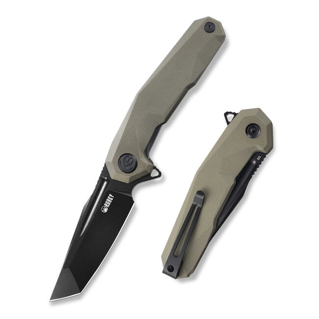 KUBEY Carve sklopivi nož Tan & Black (D2)